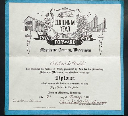 Albert Hall 8th Grade Graduation Diploma