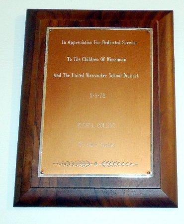 Commemorative Plaque for Elise Collins